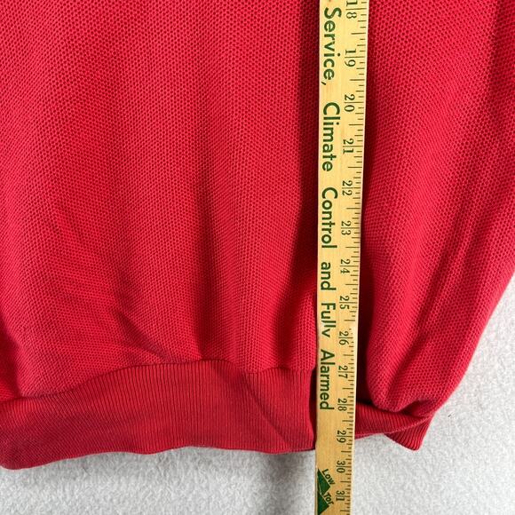 POLO RALPH LAUREN Sweater Mens S Mesh Knit Cotton Crewneck Pullover Jumper Red - Picture 15 of 16